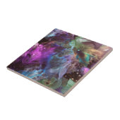 Kleurrijke Abstracte Art Space Nebula Tegeltje (Zijkant)