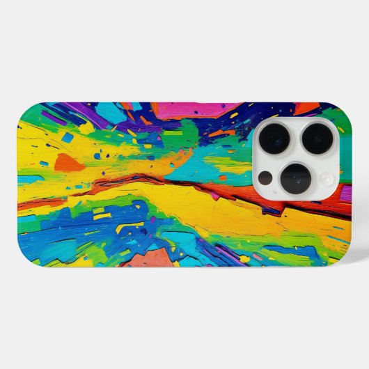 Kleurrijke Abstracte Art Vibrant Paint Case-Mate iPhone Case (Achterkant (horizontaal))