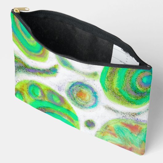 Kleurrijke Abstracte Art Zipper Pouch Etui (Open)