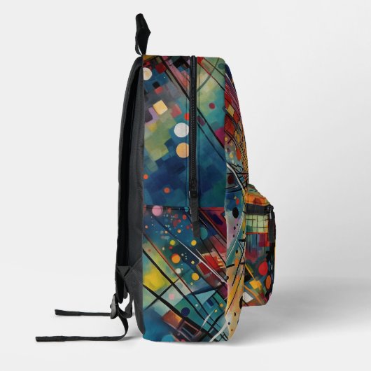 Kleurrijke Abstracte artiest Bedrukte Rugzak (Links)