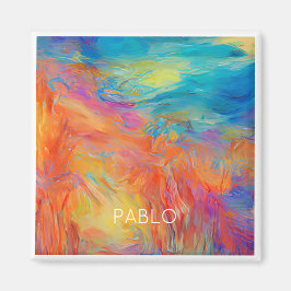 Kleurrijke Abstracte artiest die Fun NAME Mod Hip  Magneet