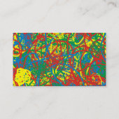 Kleurrijke Abstracte artiest Red Yellow Green Blue Visitekaartje (Achterkant)