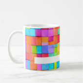 Kleurrijke Abstracte artistieke NAAM Hip Mod Fun T Koffiemok (Links)