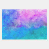 Kleurrijke Abstracte Artsy Waterverf Paint Inpakpapier Vel (Voorkant)