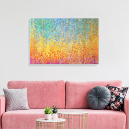 Kleurrijke Abstracte Aspen Trees Canvas Afdruk