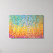 Kleurrijke Abstracte Aspen Trees Canvas Afdruk (Voorkant)