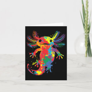 Kleurrijke Abstracte Axolotl Schilderij Art Graphi Kaart