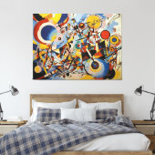 Kleurrijke Abstracte beweging Canvas Afdruk (Insitu (Slaapkamer))