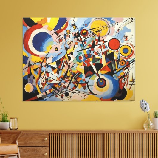 Kleurrijke Abstracte beweging Canvas Afdruk (Insitu (Woonkamer))