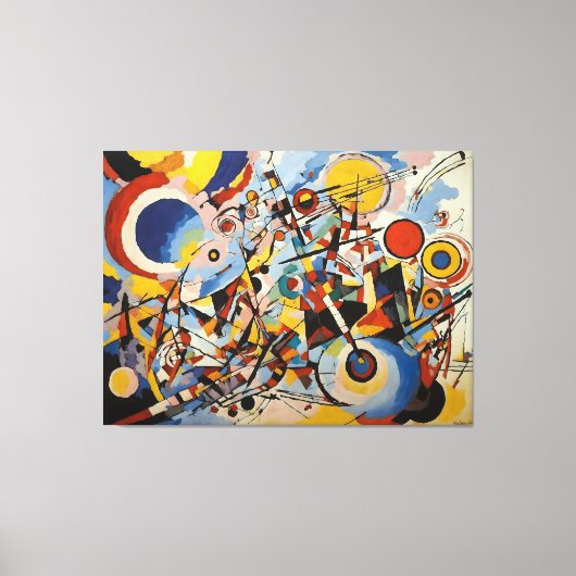 Kleurrijke Abstracte beweging Canvas Afdruk (Voorkant)