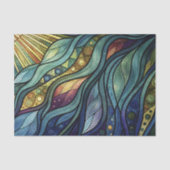 Kleurrijke Abstracte Blad Art Decoupage Tissuepapier (Voorkant)