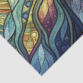 Kleurrijke Abstracte Blad Art Decoupage Tissuepapier (Detail)