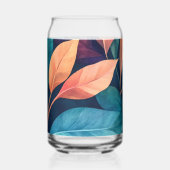 Kleurrijke Abstracte Bladeren Blikvorm Glas (Voorkant)