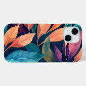 Kleurrijke Abstracte Bladeren Case-Mate iPhone Case (Achterkant (horizontaal))