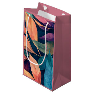Kleurrijke Abstracte Bladeren Klein Cadeauzakje