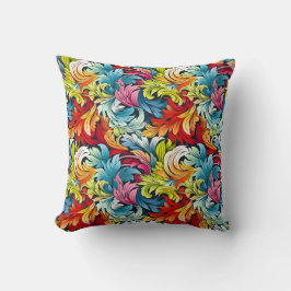 Kleurrijke Abstracte bladeren Kussen