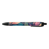 Kleurrijke Abstracte Bladeren Zwarte Inkt Pen (Bodem)