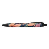 Kleurrijke Abstracte Bladeren Zwarte Inkt Pen (Bovenkant)