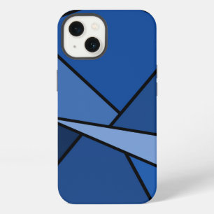 Kleurrijke Abstracte Blauwe Geometrische Vormen iPhone 13 Hoesje