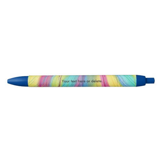 Kleurrijke abstracte blends pastels jouw tekst pen (Voorkant)