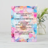 Kleurrijke Abstracte Bloeiende Bloemen Verjaardags Kaart (Staand voorkant)