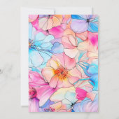 Kleurrijke Abstracte Bloeiende Bloemen Verjaardags Kaart (Achterkant)