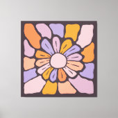 Kleurrijke Abstracte Bloem Canvas Afdruk (Voorkant)