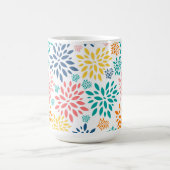 Kleurrijke abstracte bloem driepodige lamp koffiemok (Center)