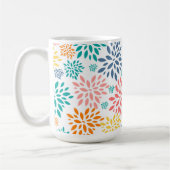 Kleurrijke abstracte bloem driepodige lamp koffiemok (Links)