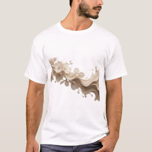 Kleurrijke ABSTRACTE BLOEM Kunst Compositie T-shirt