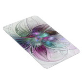 Kleurrijke Abstracte Bloem Moderne Bloemige Fracta Magneet (Rechterzijde)