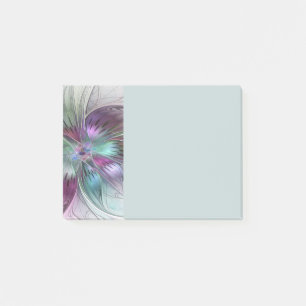 Kleurrijke Abstracte Bloem Moderne Bloemige Fracta Post-it® Notes