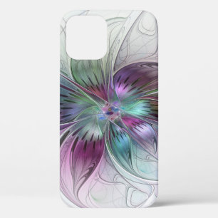 Kleurrijke Abstracte Bloem Moderne Bloemrijke Frac Case-Mate iPhone Case