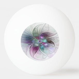 Kleurrijke Abstracte Bloem Moderne Bloemrijke Frac Pingpongbal