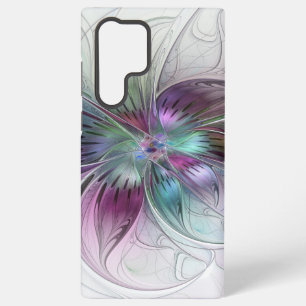 Kleurrijke Abstracte Bloem Moderne Bloemrijke Frac Samsung Galaxy Hoesje