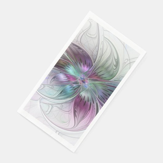 Kleurrijke Abstracte Bloem Moderne Bloemrijke Frac Servet (Hoek)