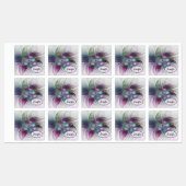 Kleurrijke Abstracte Bloem Moderne Fractal Art Naa Labels (Vel)