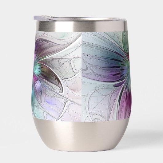 Kleurrijke Abstracte bloem Moderne fractale kunst (Rechts)