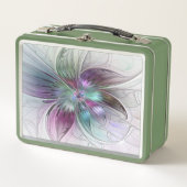 Kleurrijke Abstracte bloem Moderne fractale kunst (Voorkant)