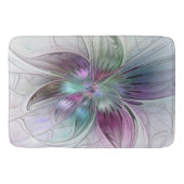 Kleurrijke Abstracte bloem Moderne fractale kunst Badmat (Voorkant)