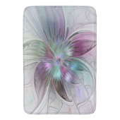 Kleurrijke Abstracte bloem Moderne fractale kunst Badmat (Voorkant Verticaal)