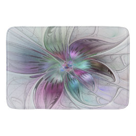 Kleurrijke Abstracte bloem Moderne fractale kunst Badmat