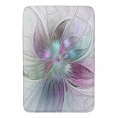 Kleurrijke Abstracte bloem Moderne fractale kunst Badmat (Voorkant Verticaal)