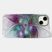 Kleurrijke Abstracte bloem Moderne fractale kunst Case-Mate iPhone Case (Achterkant (horizontaal))