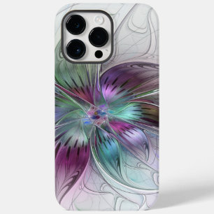 Kleurrijke Abstracte bloem Moderne fractale kunst Case-Mate iPhone 14 Pro Max Hoesje