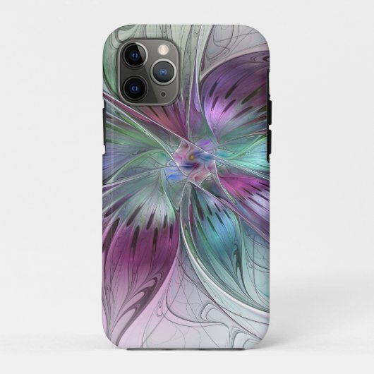 Kleurrijke Abstracte bloem Moderne fractale kunst Case-Mate iPhone Case (Achterkant)