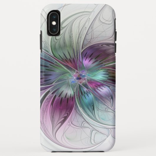 Kleurrijke Abstracte bloem Moderne fractale kunst Case-Mate iPhone Case (Achterkant)
