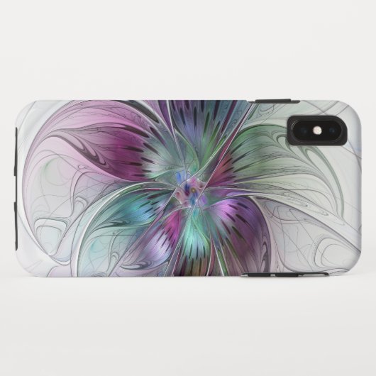 Kleurrijke Abstracte bloem Moderne fractale kunst Case-Mate iPhone Case (Achterkant (horizontaal))