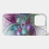 Kleurrijke Abstracte bloem Moderne fractale kunst Case-Mate iPhone Case (Achterkant (horizontaal))