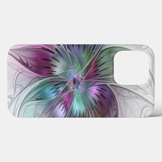Kleurrijke Abstracte bloem Moderne fractale kunst Case-Mate iPhone Case (Achterkant (horizontaal))